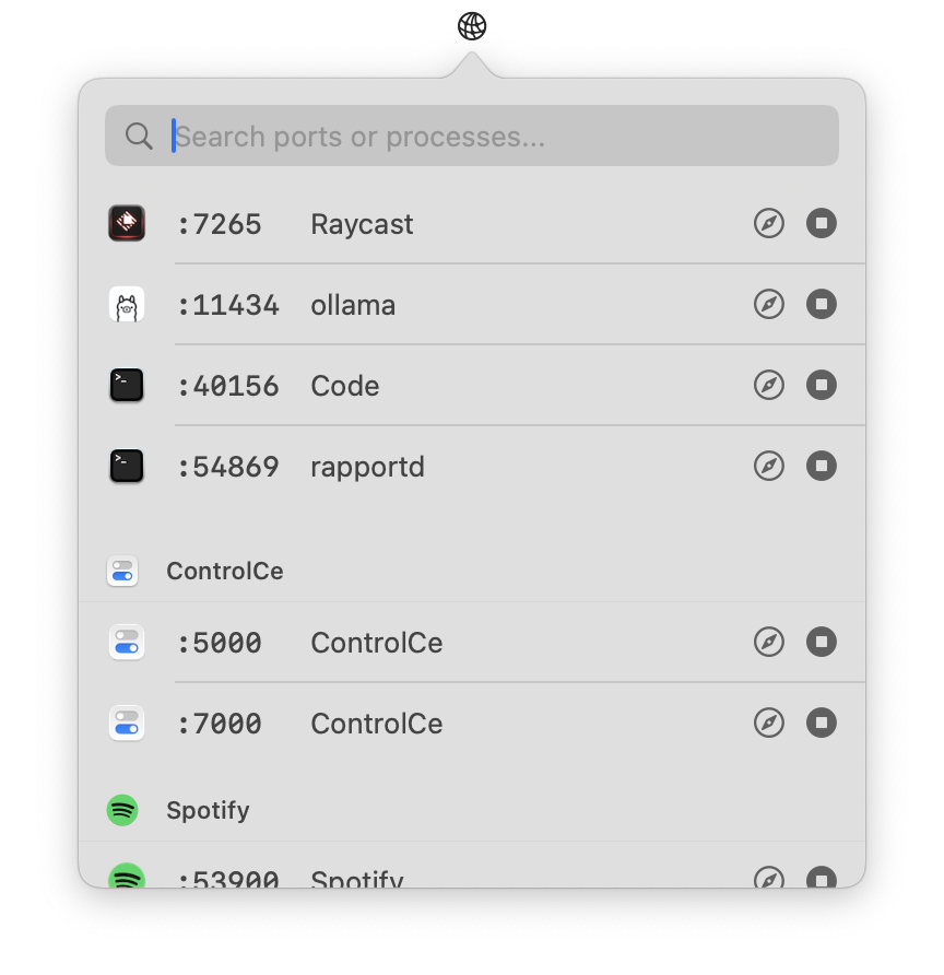 PORTS App Screenshot